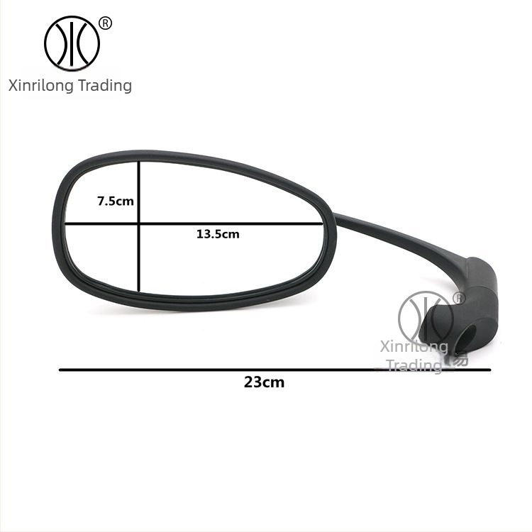 HP-J003 motorkerékpár visszapillantó tükör, sík tükör, 12V, ABS+alumínium ötvözet burkolat, tükröző üveg, kompatibil 8mm vagy 10mm kormánycsővel