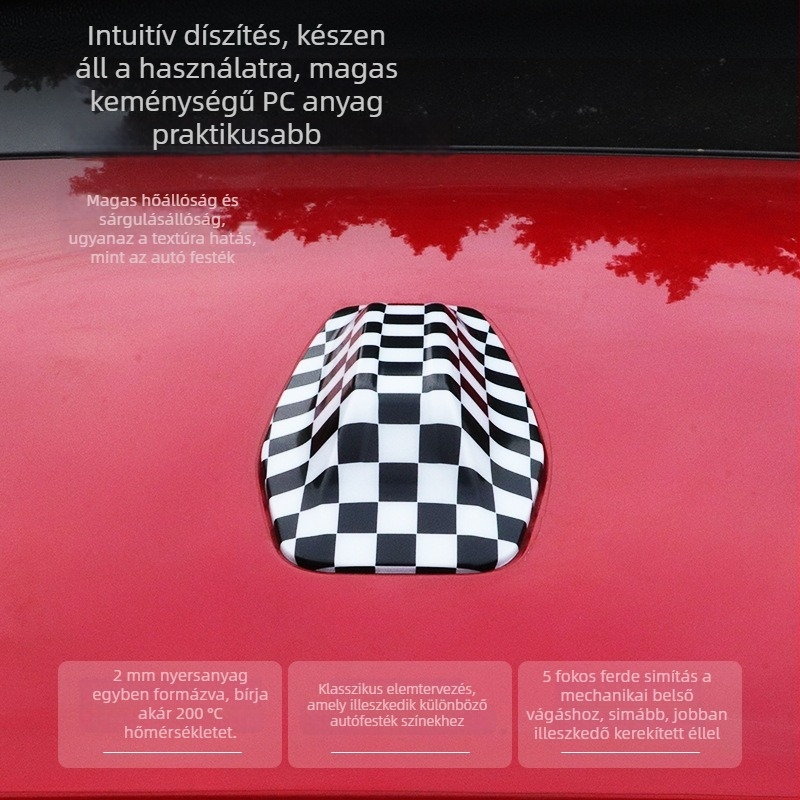 Carlway autóantennafede BMW Mini U25-höz, dekoratív, öntapadós szerelés, testreszabás elérhető