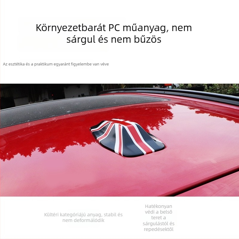 Carlway autóantennafede BMW Mini U25-höz, dekoratív, öntapadós szerelés, testreszabás elérhető