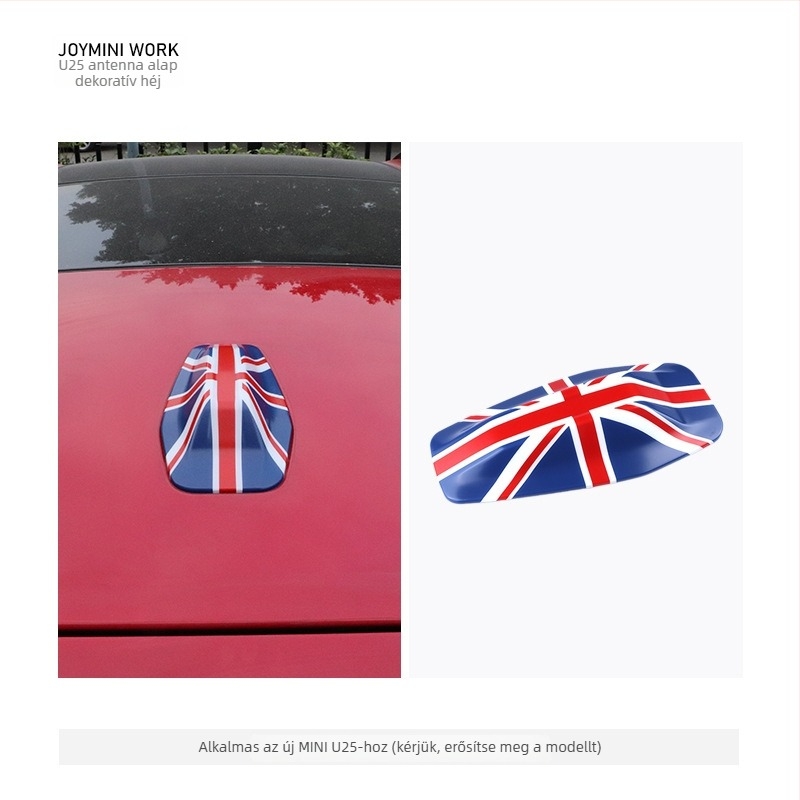 Carlway autóantennafede BMW Mini U25-höz, dekoratív, öntapadós szerelés, testreszabás elérhető