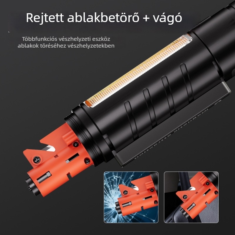 Multifunkcionális autó LED munkalámpa fehér lézerrel + COB LED-del, 20W, 3000mAh, 350+ lm, 500m+ hatótávolság, alumínium ötvözet, mágnes, optikai zoom