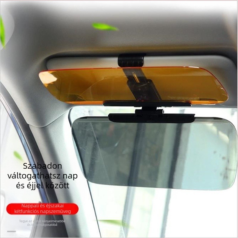 Autó anti‑fényes nappal/éjszaka napszűrő szemüveg, teleszkópos felszerelés, alumínium fólia, univerzális illeszkedés, Toyota kompatibilis