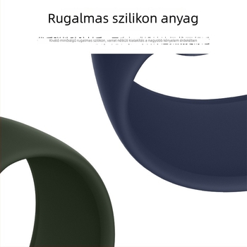 Szilikon Apple Watch szíj, kompatibil 38–49 mm méretekhez, divatos stílusú csattal