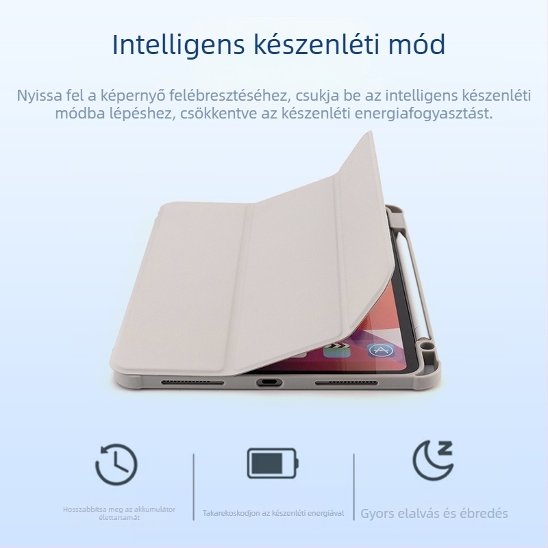 Vékony és könnyű iPad védőtok háromrészes flipfedéllel, több méret elérhető