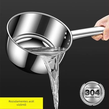 304 rozsdamentes acél víz merőkanál, élelmiszer-minőségű, hosszú nyele, konyhai eszköz