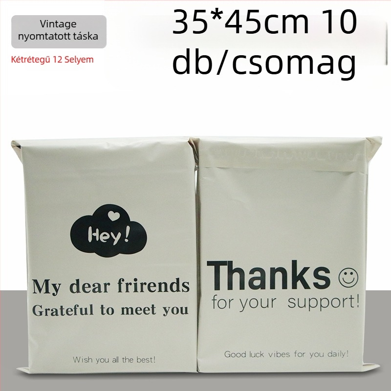 Megvastított angol nyelvű nyomtatású expressz tasak logóval, vízálló, PE csomagolás