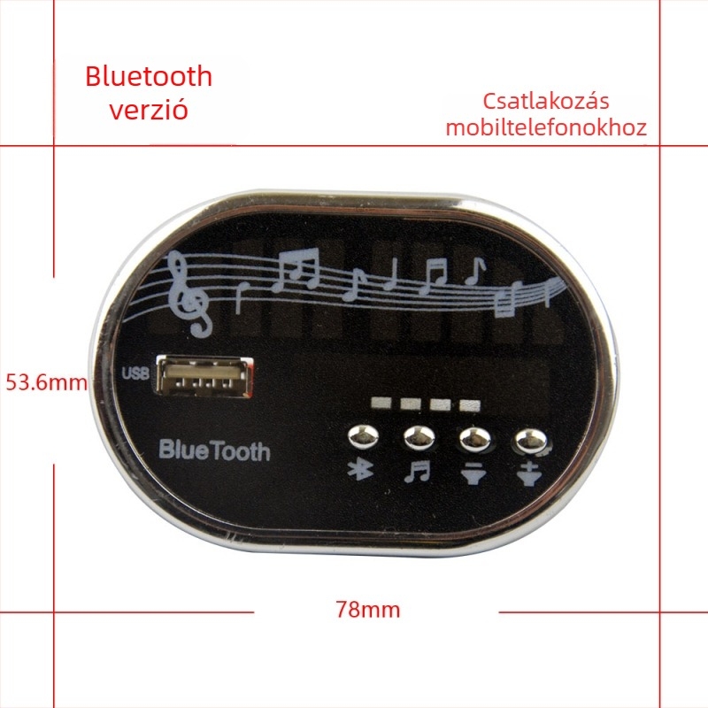 Gyerekek elektromos autójához zenei panel MP3-lejátszóval, zenei chippel és áramkörrel (műanyag ház)