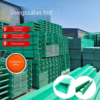 Üvegszálas kábelcsatorna, létra típusú, tűzálló és lángálló, megerősített palettás típus. Márka Haoyang, ISO 9001, testreszabható.
