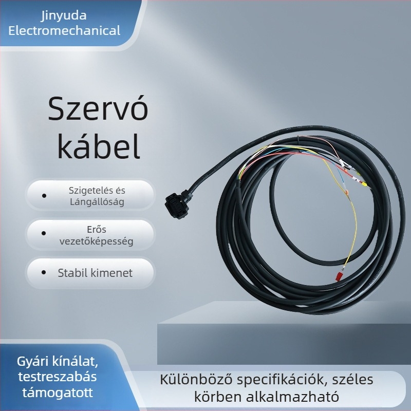 Szervoenergia-encoder kábel oxigénmentes réz maggal, pontos továbbítás, stabil működés -40 °C-tól 105 °C-ig.