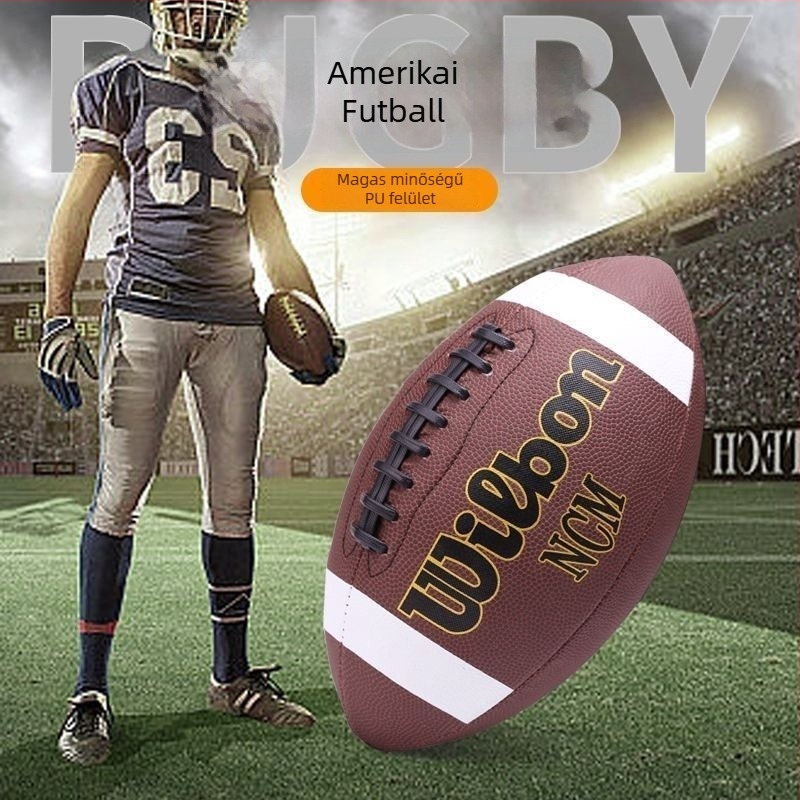 Amerikai futball – standard játéklabda, PP anyag, gépi varrással, rugby kategória, testreszabás nélkül
