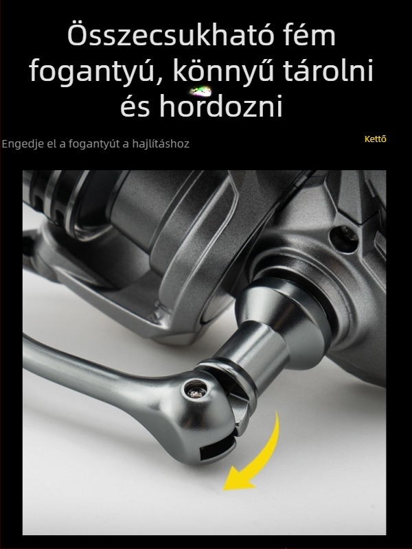 Hui Diao teljesen fém spinningorsó ferde spool-lal, cserélhető bal/jobb kézre fogantyúval, tengeri horgászathoz