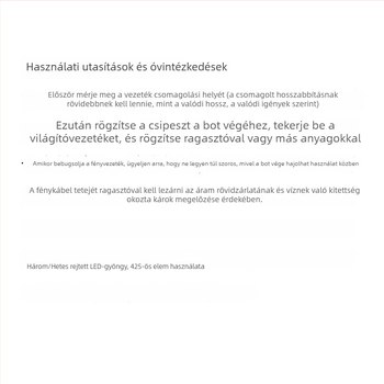 Akkumulátoros LED horgászbot világítás, 3-LED jelzőfény, hatótávolság 50 m-ig (elemek nélkül)