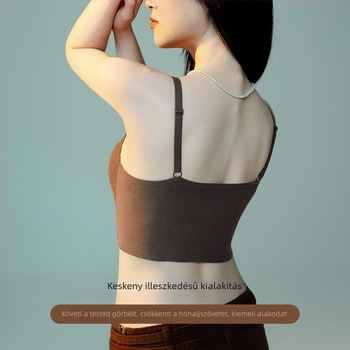 Egyrészes V-nyakú csipkés torptop hátul, 3D háromszög kosár, 3/4 kosár, derékig érő hossz, őszi-téli, légáteresztő és kényelmes