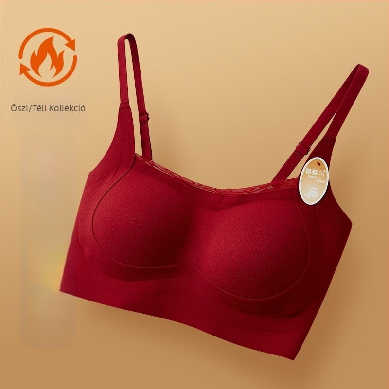 Nylon anyagú hát nélküli bandeau melltartó, varrás nélküli, vékony formázott kosarakkal és push-up támogatással