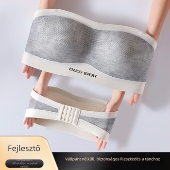 Felső nélküli, varrat nélküli melltartó, párnázott, 3/4 kosár, levehető dupla vállpántok, fő anyag: nylon, bélés: spandex <30%