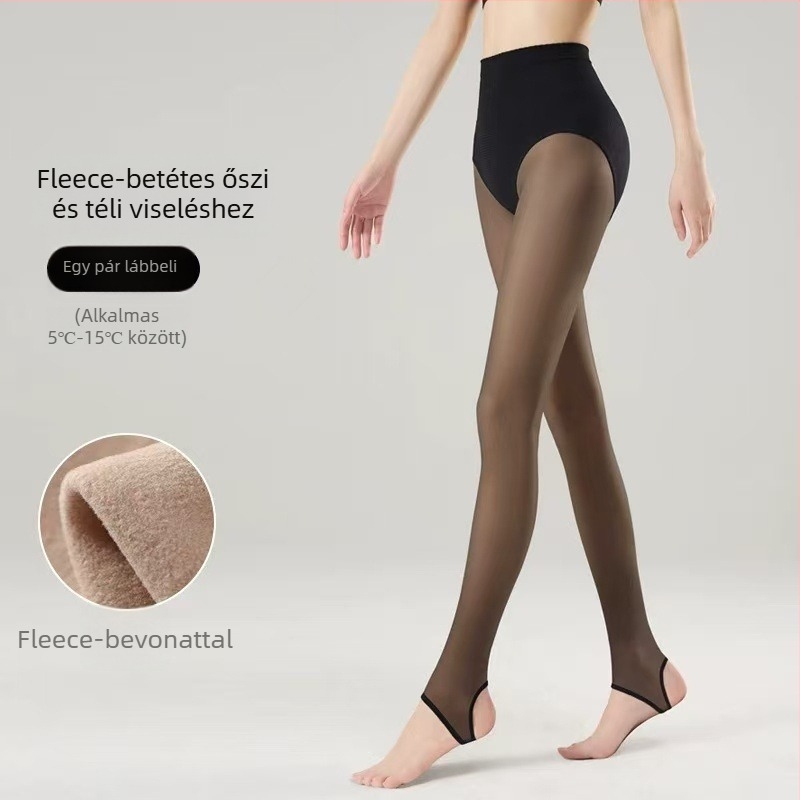 Formázó leggings magas derékkal, haskontrollal, fenékemelés, fleece bélés, fő anyag: nylon 90–95%, közepes vastagság