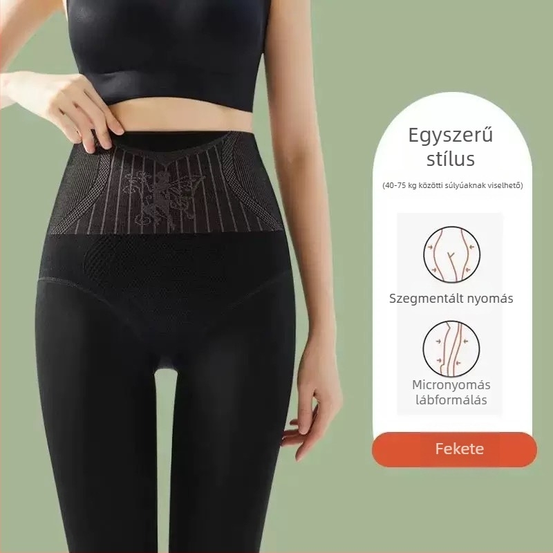 Formázó leggings magas derékkal, haskontrollal, fenékemelés, fleece bélés, fő anyag: nylon 90–95%, közepes vastagság