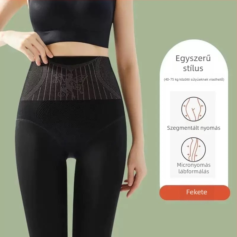 Formázó leggings magas derékkal, haskontrollal, fenékemelés, fleece bélés, fő anyag: nylon 90–95%, közepes vastagság