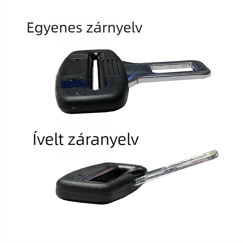 Autóöv zárbetét bayonet nyelvvel – 45-gauge acél, súly 54 g, modell 6668, logónyomtatás elérhető