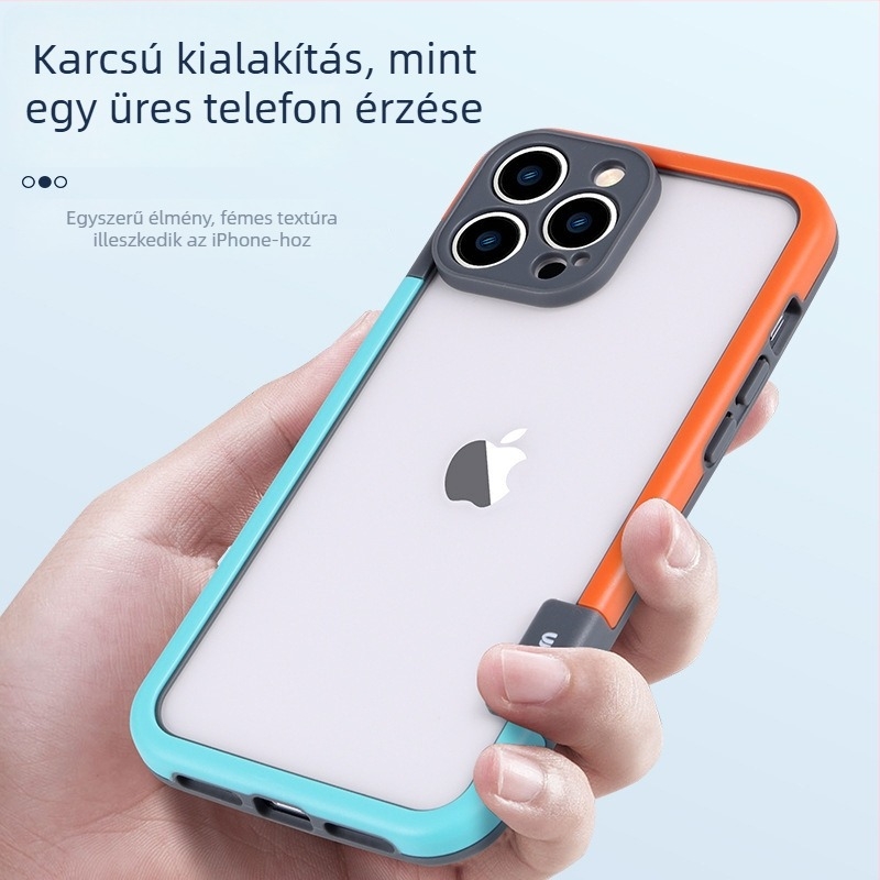 Silikon telefontok iPhone 12-16 Pro/Max modellekhez, matt felületű, ütésálló, hőelvezető dizájn, ujjlenyomat-mentes