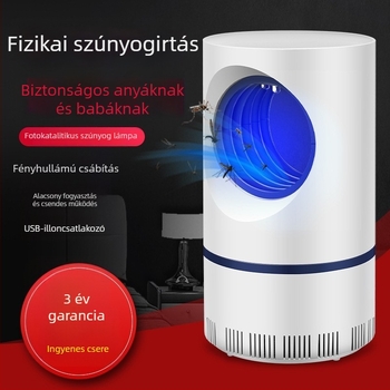 Fotokatalizátoros szúnyogirtó lámpa USB-s tápegységgel, csendes LED, MWF-1 modell, 5V 5W