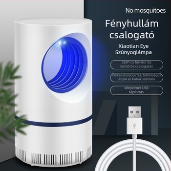 Fotokatalizátoros szúnyogirtó lámpa USB-s tápegységgel, csendes LED, MWF-1 modell, 5V 5W