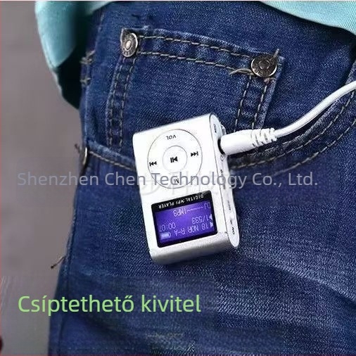 Diákok számára hordozható zenelejátszó futáshoz csíptetővel, TF-kártya támogatás, MP3 lejátszó 1,1 colos kijelzővel