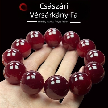 Blood Dragonfa karkötő / borostyánfa, etnikus stílus, uniszex, kézzel készített, 33 darab