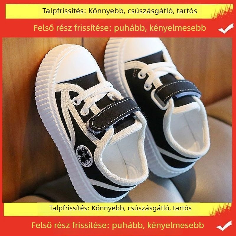 Gyermekeknek készült vászon cipők, slip-on stílusban, 12–48 hónap, fiúknak és lányoknak, sportcipők