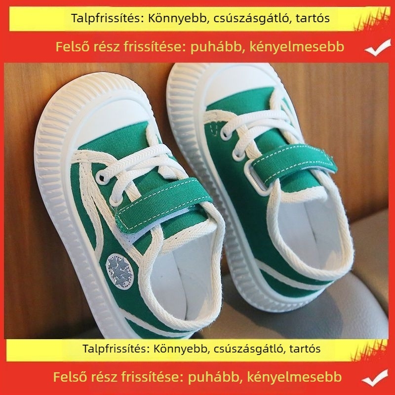 Gyermekeknek készült vászon cipők, slip-on stílusban, 12–48 hónap, fiúknak és lányoknak, sportcipők
