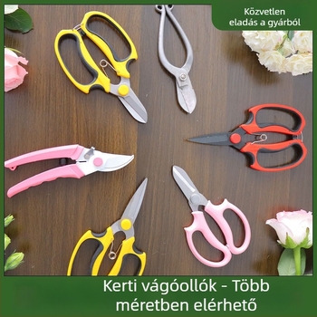 Kerti metszőolló rozsdamentes acélból, otthoni használatra, virágok és ágak metszéséhez