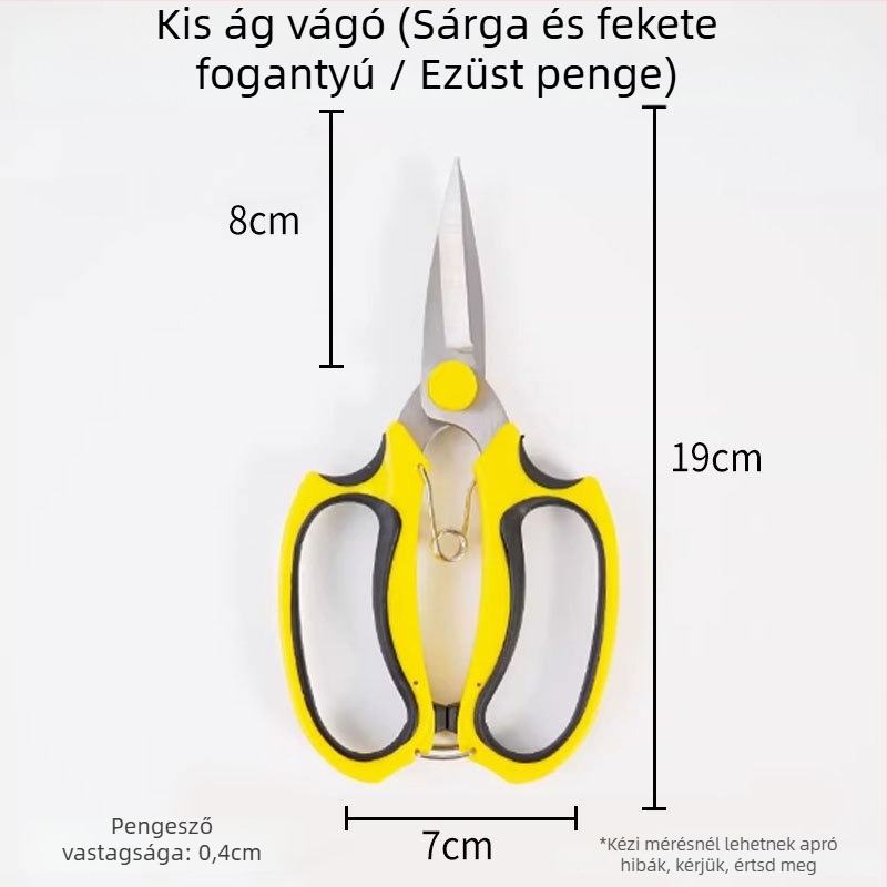 Kerti metszőolló rozsdamentes acélból, otthoni használatra, virágok és ágak metszéséhez