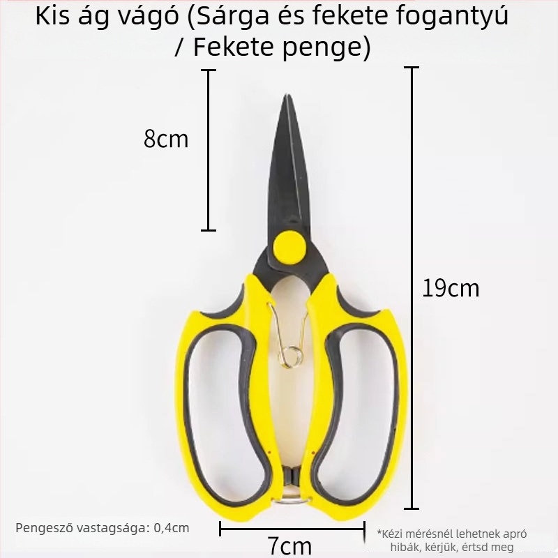 Kerti metszőolló rozsdamentes acélból, otthoni használatra, virágok és ágak metszéséhez