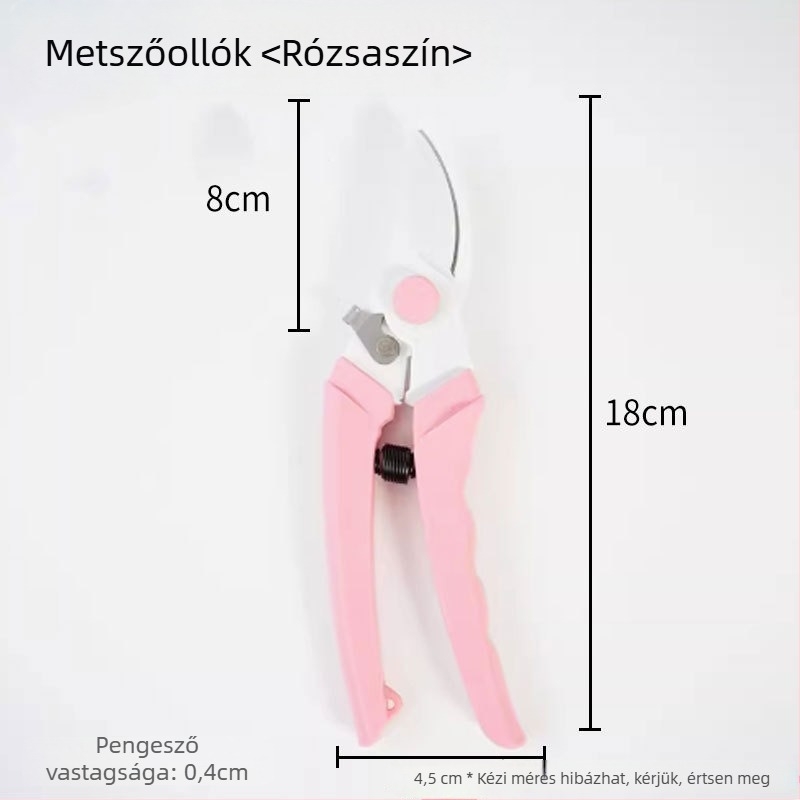 Kerti metszőolló rozsdamentes acélból, otthoni használatra, virágok és ágak metszéséhez