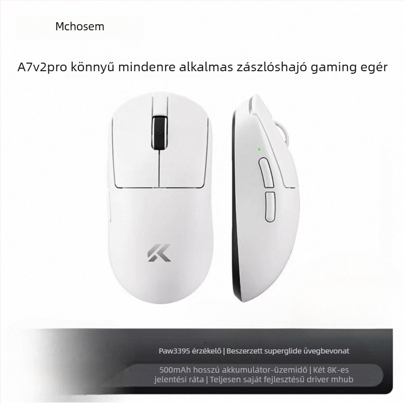 Három módú vezeték nélküli Bluetooth gaming egér, modell A7, 42000dpi