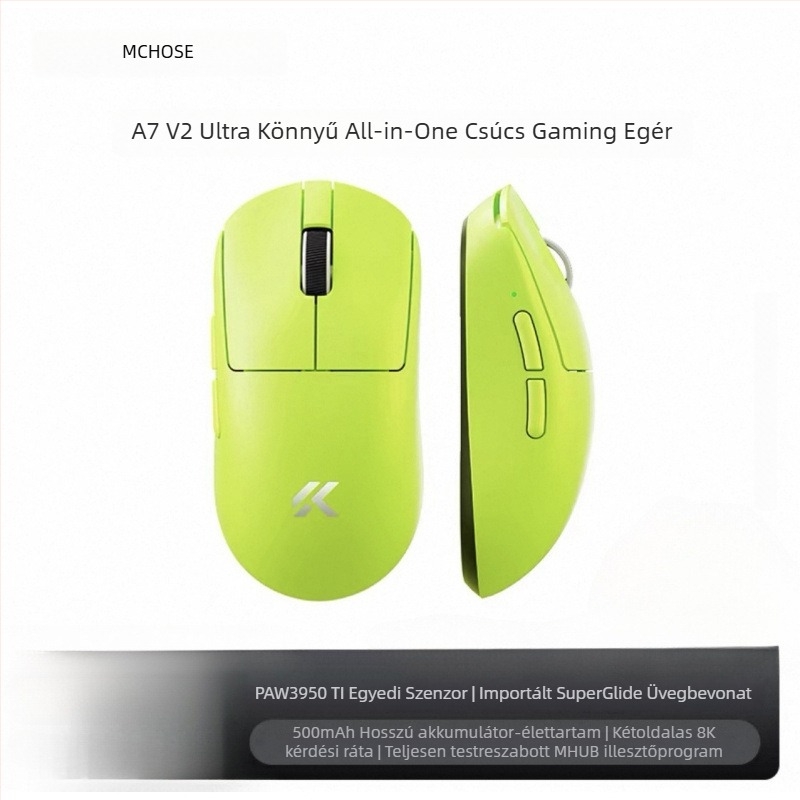 Három módú vezeték nélküli Bluetooth gaming egér, modell A7, 42000dpi