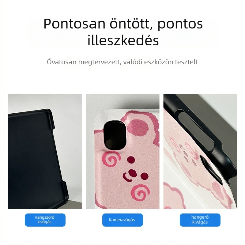 Apple iPad védőtok – rajzfilmszerű stílus, forgatható fedél, PC anyag, ujjlenyomat-mentes, mágneses tartó