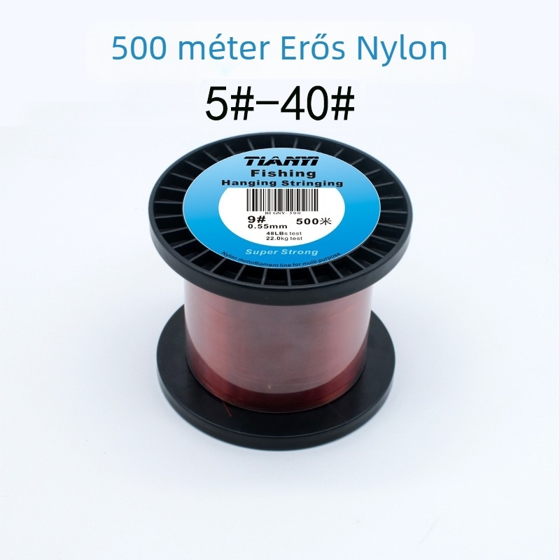 Erős nylon horgász damil, 500 m, tengeri horgászatra, fő damil nagyobb halakhoz