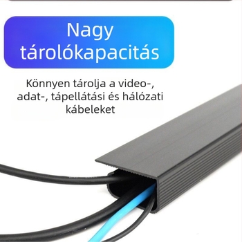 Fúrás nélküli PVC kábelcsatorna az asztalhoz, felületre szerelt kábelrendező és kábeldoboz