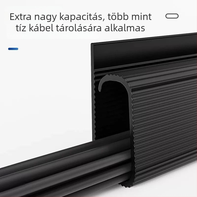 Fúrás nélküli PVC kábelcsatorna az asztalhoz, felületre szerelt kábelrendező és kábeldoboz