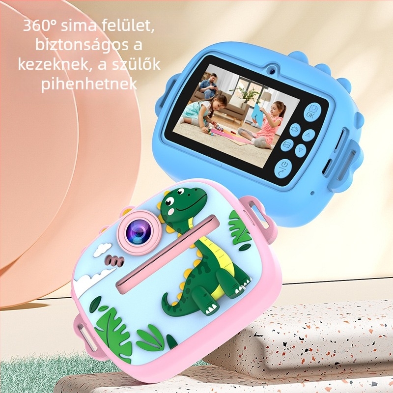 Am300 gyerekkamera TF-kártya tárolással, 2.4-inch LCD, interpoláció 2400w, 1300mAh akkumulátor, ABS ház