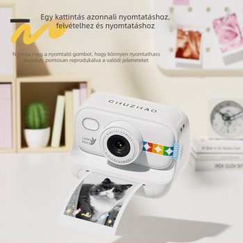 Gyermekeknek készült Polaroid digitális kamera S9, CMOS szenzor 1.0/2.3", 8 MP, 1280x1024 felbontás, 2.3" HD LCD