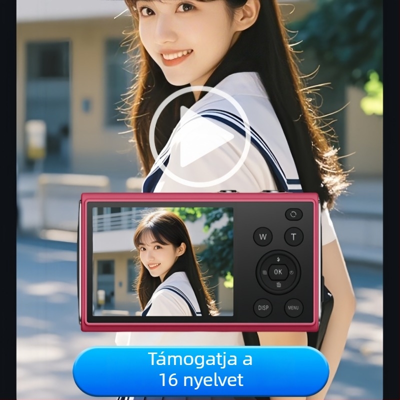 Dv80j Digitális-kártya Kamera – 24MP CCD szenzor, 16x optikai zoom, max 4320×3240 felbontás, 2.8-inch LCD, 64GB beépített memória