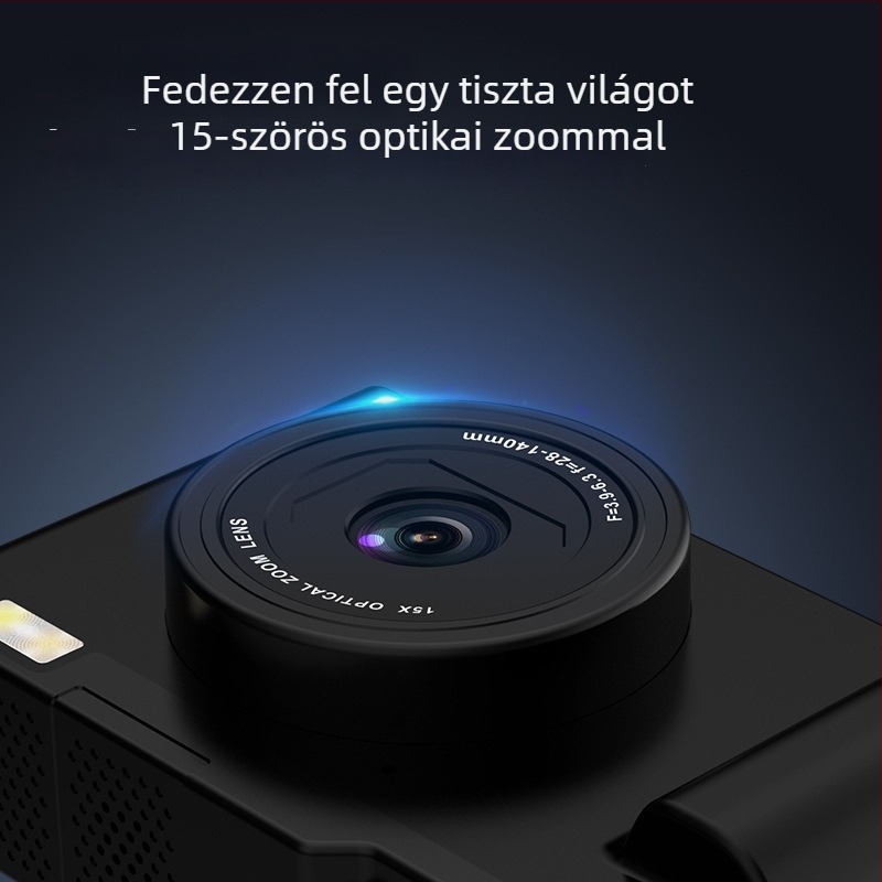Kézben tartható WiFi kamera kettős CMOS érzékelővel, 1/1.8'', 2,4'' LCD, TF-kártya tárhely, USB 2.0