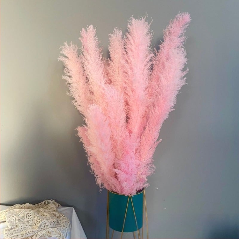 Rózsaszín pámpasz száraz virágcsokor - száraz virágok, márka Yabo, csomagolás Opp bag, folyamat 3404050