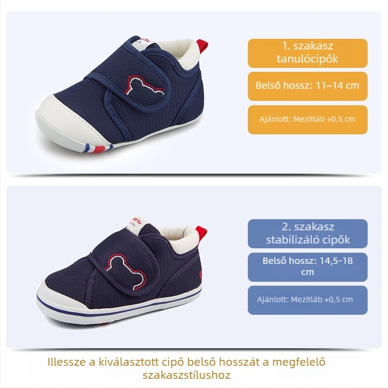 Carter Rabbit kisgyermekcipő – légáteresztő hálós felsőrész, puha talp, Velcro-zár, 12–36 hónap