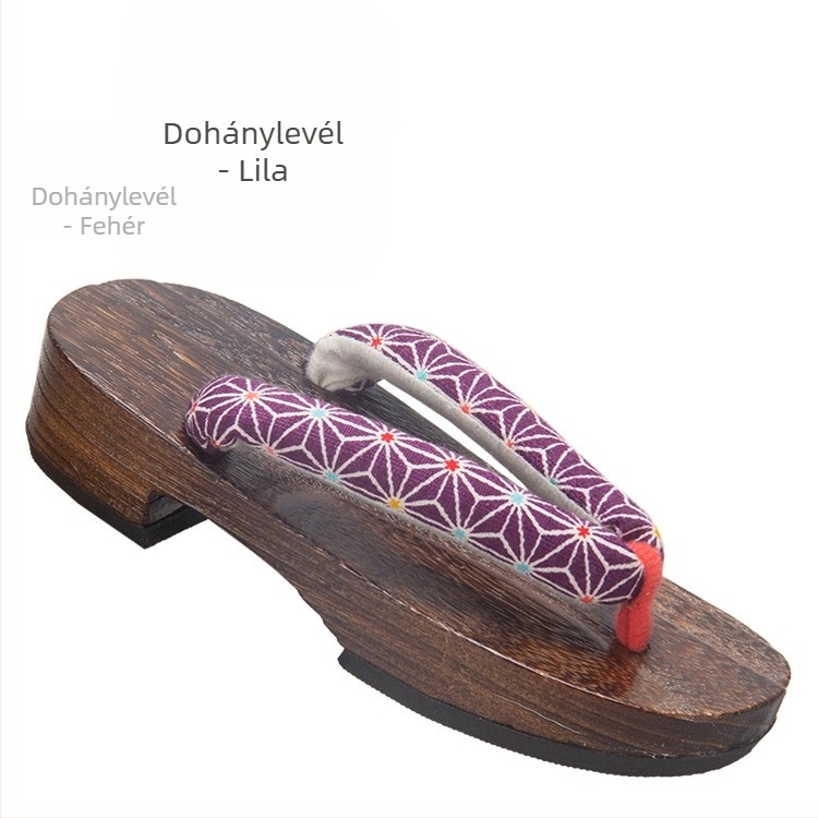 Gyerekeknek szánt fa talpú papucs EVA talppal, pamut felső rész, aranyos stílus, 1–16 éveseknek, nyár–tavasz–ősz