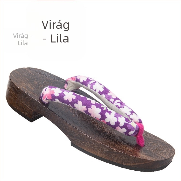 Gyerekeknek szánt fa talpú papucs EVA talppal, pamut felső rész, aranyos stílus, 1–16 éveseknek, nyár–tavasz–ősz