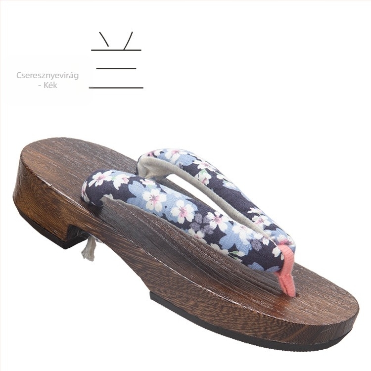 Gyerekeknek szánt fa talpú papucs EVA talppal, pamut felső rész, aranyos stílus, 1–16 éveseknek, nyár–tavasz–ősz