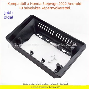 Honda Stepwgn navigációs előlap keret Androidos nagy kijelzőhöz, modell HD-88, anyag: műanyag keret, súly: 0,8 kg, hangmódosítás